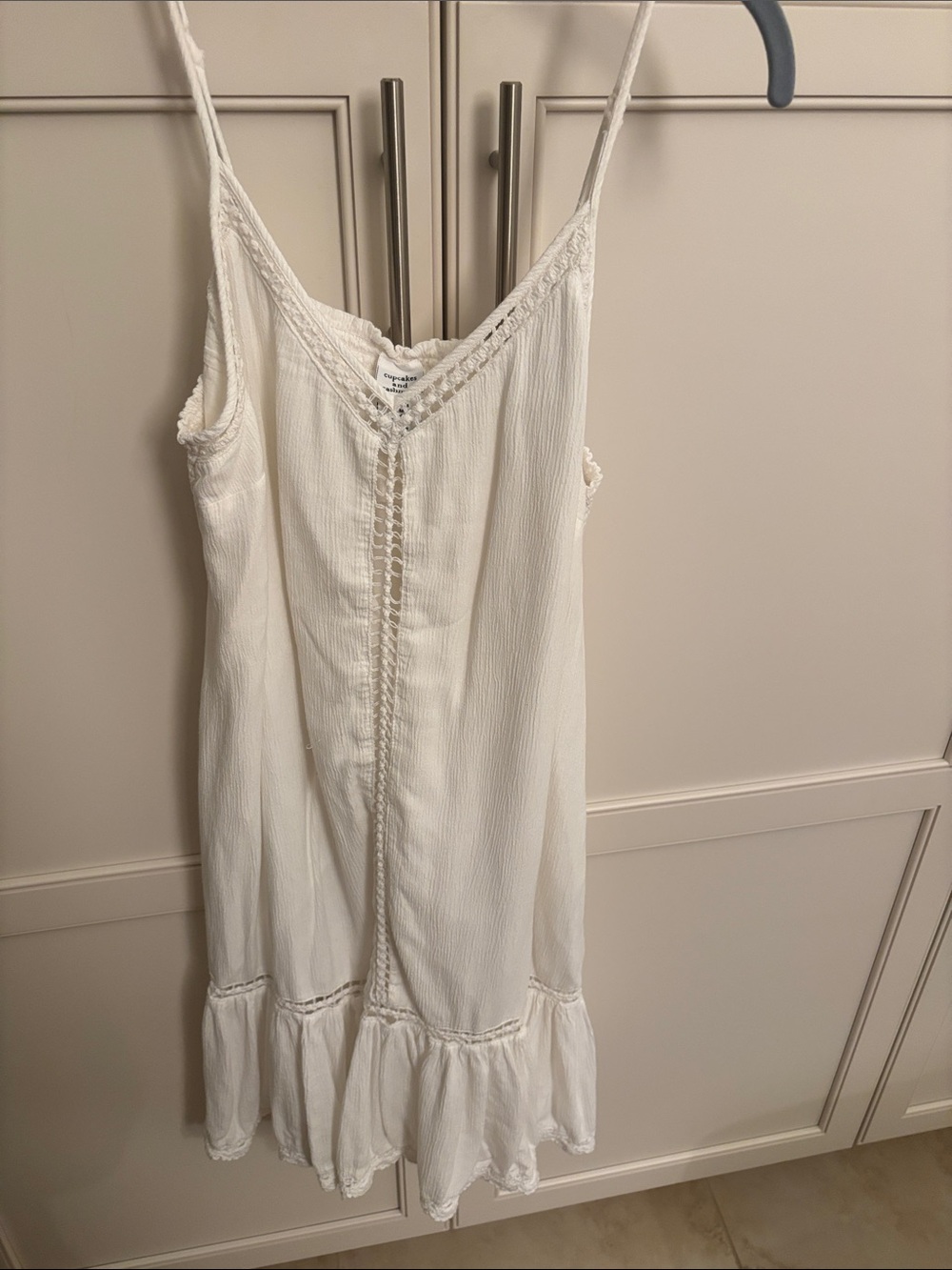 cupcakes & cashmere White Textured Cotton Top